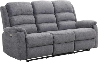 Produktbild von Vente-unique NEVERS, Liegestuhlsofa, Wohnzimmer, Grau, 3 Sitz(e), Grau, Stoff