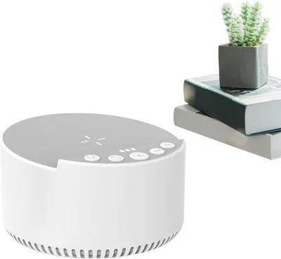 Obrázok produktu pre Bezdrôtový reproduktor – nabíjací stojan – príjemný zvuk – 15 W bezdrôtové nabíjanie – 10 x 10 x 5,7 cm – biela farba