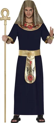 Produktbild von Fiestas Guirca - ägyptisch-Kostüm für Herren Set FG1081 (L) (Schwarz/Gold)
