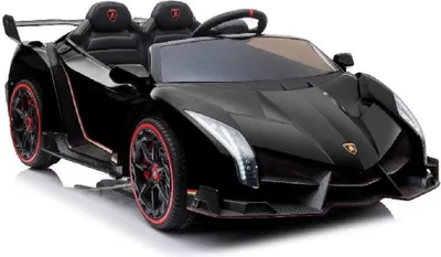Produktbild von Kinderfahrzeug - Elektro Auto "Lamborghini Veneno" - lizenziert - 12V10AH, 4 Motoren- 2,4Ghz Fernsteuerung, MP3, Ledersitz+EVA+Allrad+2 Sitzer-Schwarz