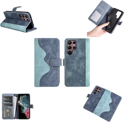 Immagine prodotto di Per Samsung Galaxy S23 Ultra Design Custodia del telefono cellulare Blu Custodia in  Cover