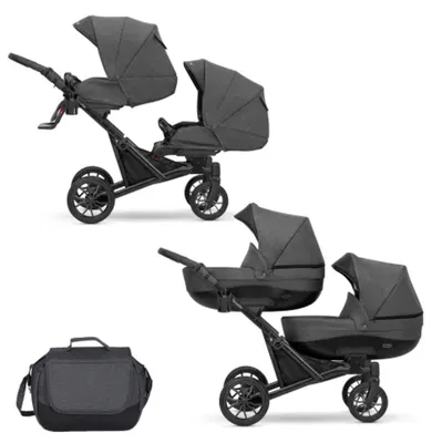 Produktbild von Kunert BOOSTER 2in1 - Zwillingskinderwagen - Farbe: BO-03 Grafit