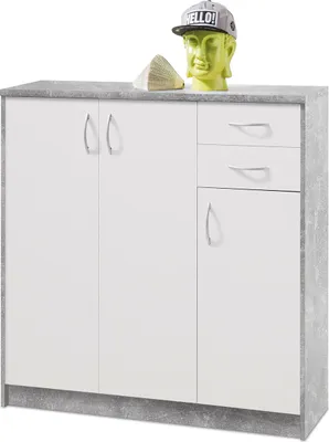Produktbild von Kommode >Olli< in Beton - 109x112x35cm (BxHxT)