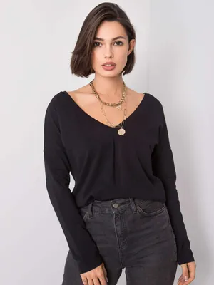 Produktbild von Basic Feel Good Langarm-T-Shirt für Frauen Delaram schwarz S