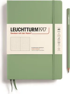 Zdjęcie produktu dla Leuchtturm 361584, Monochromatyczny, Zielony, A5, 251 ark., 80 g/m², Twarda okładka
