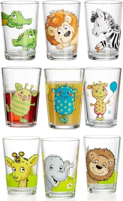 Produktbild von Ritzenhoff & Breker Kinderbecher mit Motiv 9er Set Zoo/Monster/Dschungel