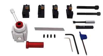 Produktbild von PAULIMOT Schnellwechsel-Stahlhalter-Set inkl. Drehmeißel, Bohrstange und Abstechstahl