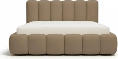 A bed with a mattress on a white background.