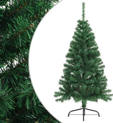 Produktbild von Künstlicher Halb-Weihnachtsbaum mit Ständer Grün 120 cm PVC