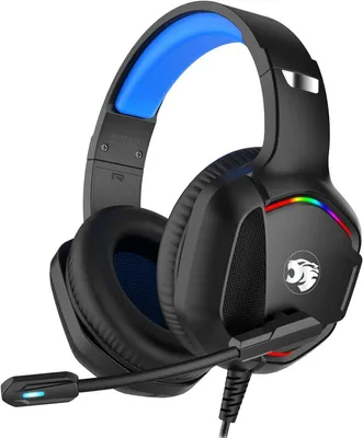 Immagine prodotto di con microfono per Pc, Xbox One Series X/s, Ps4, Ps5, Switch, cuffie Stereo Surround Noise Cancelling con microfono Luce RGB per Mac, Laptop, Nintendo