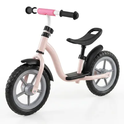 Productafbeelding van COSTWAY Loopfiets voor kinderen vanaf 3 jaar, balansfiets tot 20 kg, loopfiets met verstelbaar zadel en stuur, loopfiets met voetsteun en antisliphandvatten