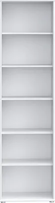Produktbild von Standregal TEMPRA 2, Weiß, mit 6 offenen Fächern, 54 x 197,5 x 34,8 cm