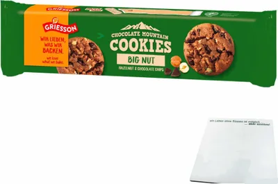 Produktbild von Griesson Chocolate Mountain Cookies Big Nut (150g Packung) + usy Block