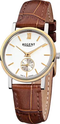 Obrázek produktu pro Dámské kožené hodinky Regent GM-1450 s quartzovým náramkem hnědé D2URGM1450