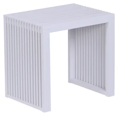 Produktbild von Relaxdays Sitzbank, Bambus, moderne Küchenbank, Umkleidebank Flur, Bad & Schlafzimmer, HBT: 43x45x33 cm, Schuhbank, weiß