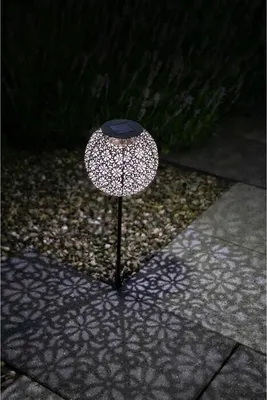 Imagen del producto de Solardeko, diseño retro metálico GALIX, 1 LED blanco, 10 lúmenes, 8 horas de autonomía