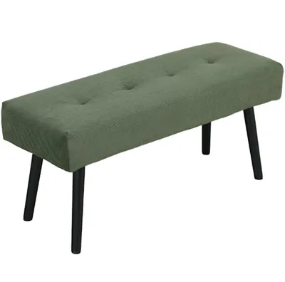 Produktbild von Sitzbank Polsterbank, Bettbank mit Metallbeine, Schuhbank 100 x 36 x 45 cm Grün