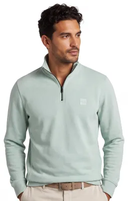 Produktbild von Trui BOSS Orange groen half zip katoen