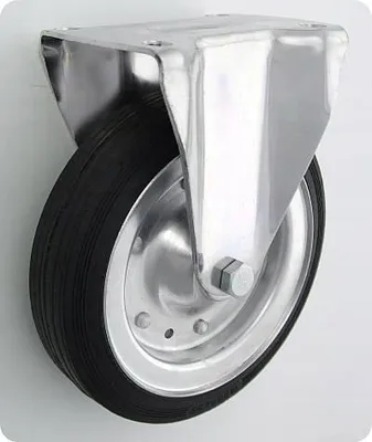 Produktbild von Zabi Festes Rad 23 Metall-Gummi 125mm Tragkraft 80kg
