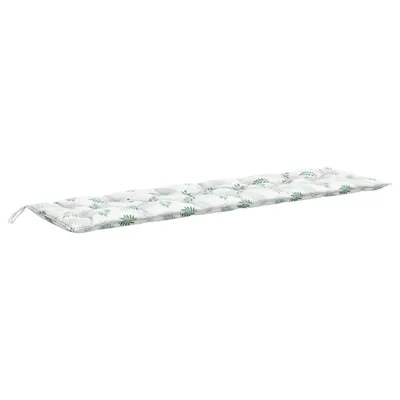 Zdjęcie produktu dla vidaXL Poduszka na ławkę ogrodową wzór liści 200x50x7 cm tkanina