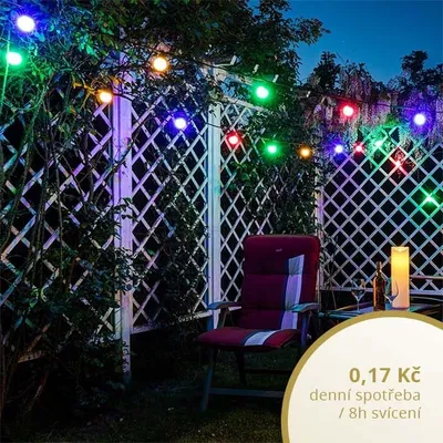 Obrázok produktu pre Párty osvetlenie 5 m, 10 farebných LED diód, IP67
