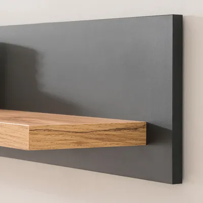 Produktbild von Wandboard Landhaus CESENA-61 in anthrazit mit Wotan Eiche Nb., B/H/T ca. 150/20/20 cm