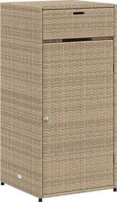 Produktbild von vidaXL Gartenschrank Beige 55x55x111 cm Poly Rattan