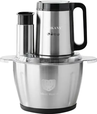 Obrázek produktu pro Sokany, drtič 6 v 1, 800 W, 3 l nerezová nádoba, výkonný, stříbrný