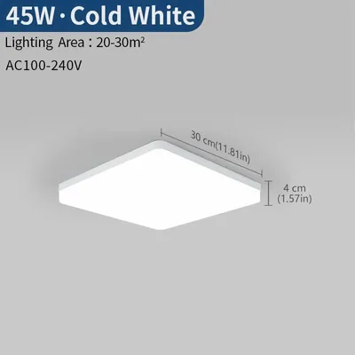 Imagen del producto de Lámpara de techo, diseño sin parpadeo, perfil ultra delgado, 45W, luz blanca fría