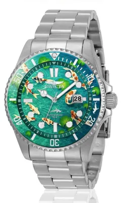 Obrázok produktu pre Invicta Pro Diver 51053 Pánske hodinky - Quartz strojček - Nerezová oceľ so zeleným ciferníkom - 43 mm - Summerville