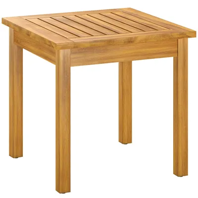 Obrázek produktu pro Venkovní odkládací stolek, 48 × 48 cm, akáciové dřevo, nastavitelné nožičky