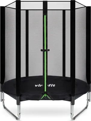 Produktbild von VirtuFit Kindertrampolin mit Sicherheitsnetz – Schwarz – 140 cm