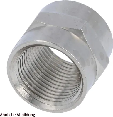 Productafbeelding van FLEXA VBM rechte verbindingsmuffe M50x1,5 met binnendraad, geschikt voor metrische schroefdraad. Temperatuurbereik: -40°C tot