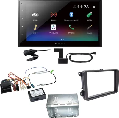 Produktbild von Pioneer DMH-A340DAB DAB+ Bluetooth Einbauset für Tiguan Amarok Caddy Jetta