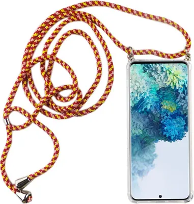 Immagine prodotto di Catena per smartphone Samsung Galaxy S20 Plus - Custodia da collo per smartphone con cordino - Cordino con custodia, colore rosso