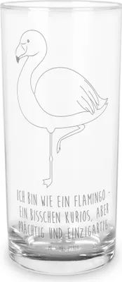 Produktbild von Mr. & Mrs. Panda Glas Flamingo Classic 200 ml - Transparent - Geschenk, Ich, Spruch, Saftglas, Stolz, Freundin, Cocktailglas, Tochter, Trinkglas, Prächtig, Longdrinkglas