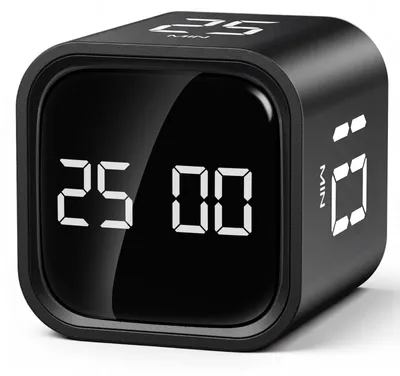 Produktbild von Pomodoro-Timer Küchentimer Countdown-Timer - 25 Minuten - Schwarz - Für Arbeit und Studium