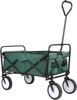 Immagine prodotto di Bolderkar - Verde - Carrello da spiaggia - Carrello da giardino pieghevole - Con barra di spinta - Per uso esterno - Portata 115 kg - Per tutti i terreni