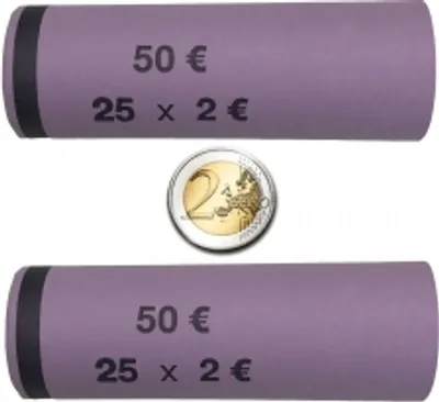 Produktbild von Art. Nr. 3709 Vorgefertigte Münzhülsen für 2 Euro Münzen ( 128 Stück )