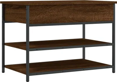 Obrázek produktu pro vidaXL Lavice na boty hnědý dubový vzhled 70x42,5x50 cm Materiál na bázi dřeva