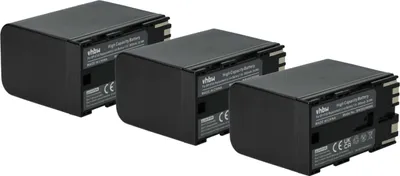 Produktbild von vhbw 3x Akku Ersatz für Canon BP-955, BP-925, BP-975, BP-970G für Videokamera Camcorder (6000 mAh, 7,4 V, Li-Ion)
