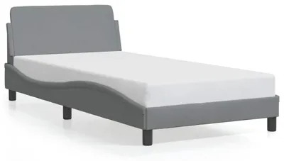 Obrázek produktu pro Rám postele vidaXL „Dover“, světle šedý, 100 × 190 cm, látka