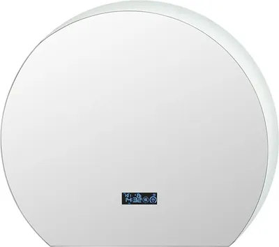 Produktbild von Halbrunder LED-Badezimmerspiegel, beleuchteter beschlagfreier und dimmbarer Kosmetikspiegel, Touch-Schalter, 3-farbiger Beleuchtung & Memory-Funktion