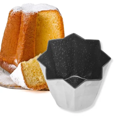 Pandoro-Backform 1 kg, Alu, antihaft, 17x17x11 cm