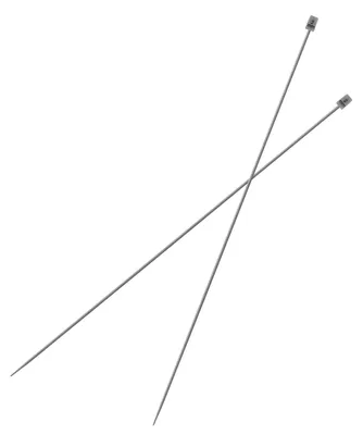 Produktbild von Stricknadeln mit einer Spitze, 2 Stück/Set, 35 cm lang, Aluminium, 2 mm