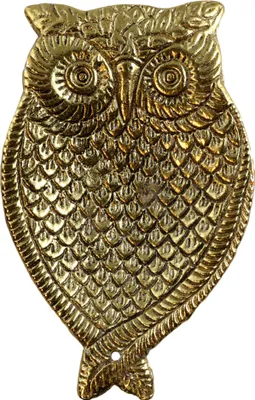 Produktbild von Räucherstäbchenhalter Eule Metall gold Räucherkegelhalter
