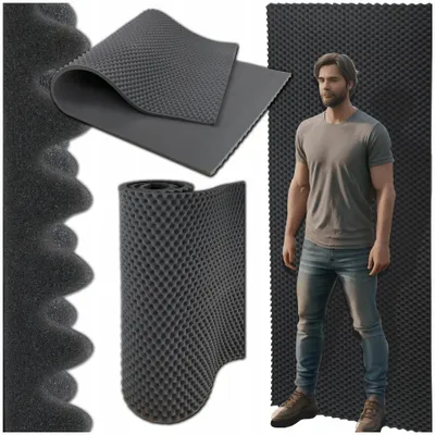 Produktbild von Bitmat Akustik Schaumstoff Matte Wellenprofil 3cm Grafit