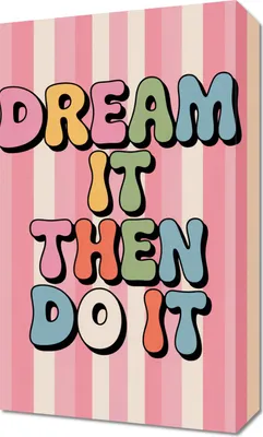 Produktbild von Bild 30x50cm Motivations-Affirmation Retro Vintage Für Das Wohnzimmer Dream It