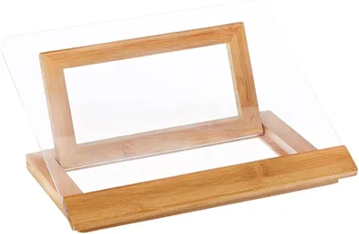 Kochbuchhalter aus Bambus und Acryl, 12-1/2" x 9-1/4" x 6-3/4", klappbar