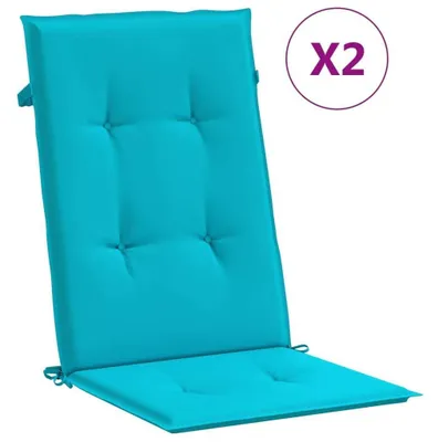 Produktbild von Gartenstuhlauflagen für Hochlehner Sitzauflagen Sitzkissen wasserfest UV-beständig rutschfest waschbar für Garten Terrasse 120 x 50 x 3 cm 6 Türkis